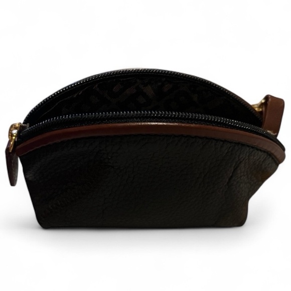 Vintage Bally black pebbled leather coin key pouch Gold B logo EUC - Picture 3 of 7